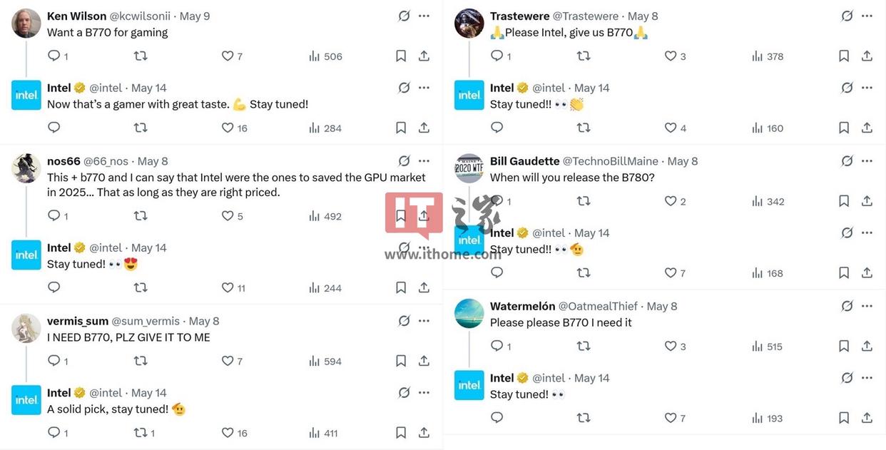 英特尔对网友期望更强大的Battlemage独显回应：“敬请期待”